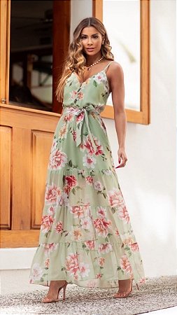 VESTIDO LONGO FLORAL