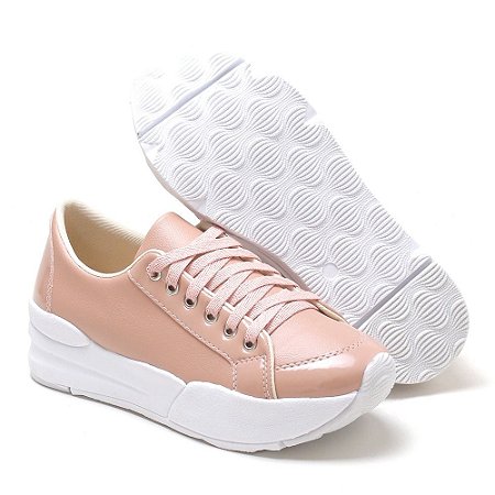 tenis rosa plataforma