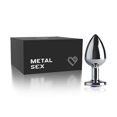 Plug Anal Metal Butt Cromado - a sós MEDIO