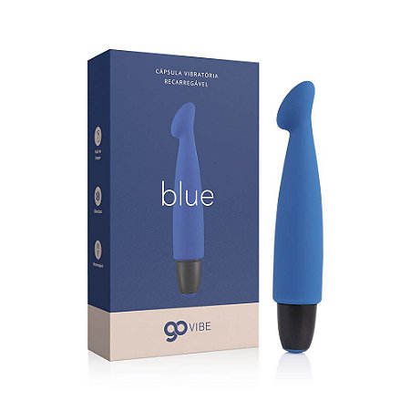 Cápsula Vibratória Multivelocidade Recarregável Go Vibe Blue