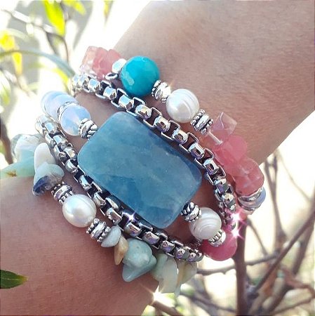 Pulseira Boho Chic ônix laguna