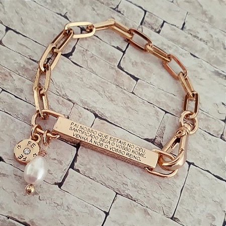 Pulseira Pai Nosso Dourada