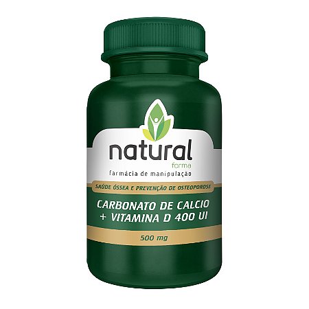 Carbonato de Cálcio 500 mg + Vitamina D 400 UI 60 caps