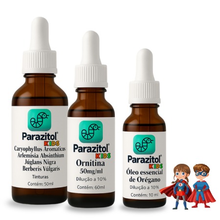 Kit Parazitol kids - Protocolo Desparasitação 100% Natural