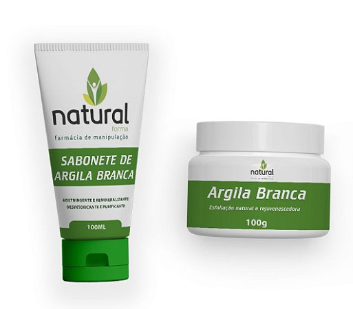 Kit de Argila Branca | Sabonete + Argila