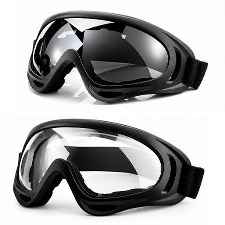 Kit 2 Óculos Jet Ski Snowboard Moto Paintball Proteção Uv400