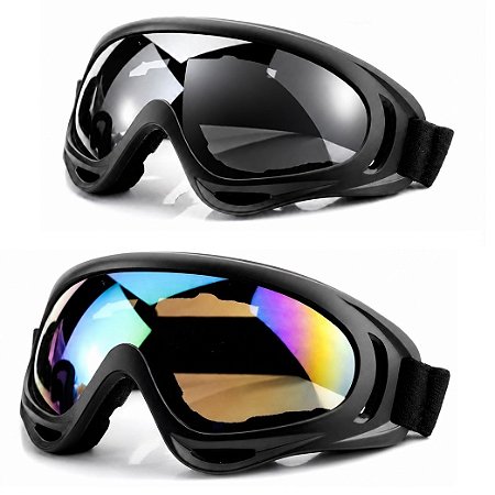Óculos Jet Ski Snowboard Moto Paintball Uv Kit 2 Unidades