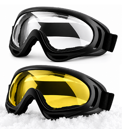 Óculos Paintball Escalada Moto Esqui Jet Ski Kit 2 Unidades