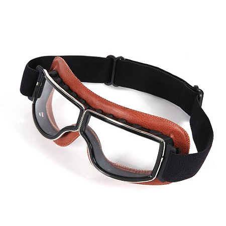 Óculos Aviador Motociclista Retrô Vintage Capacete Custom Hd