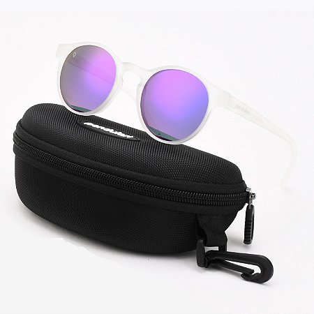 Óculos De Sol Redondo Cristal Fosco Pendulari Match Polarizado Proteção Uv