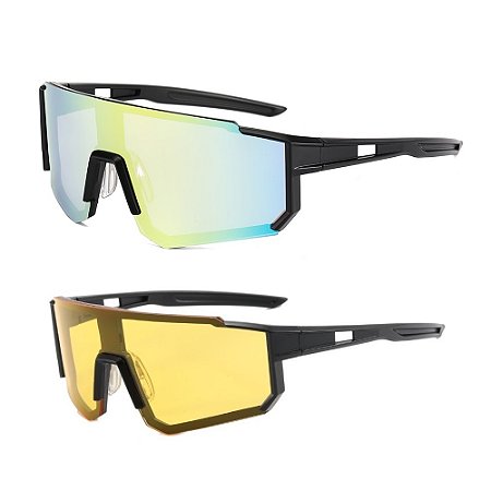 Kit 2 Óculos De Sol Corrida Beach Bike Dirigir À Noite Proteção UV400