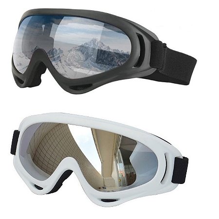 Kit 2 Óculos Snowboard Kitesurf Motocross Paintball Uv400