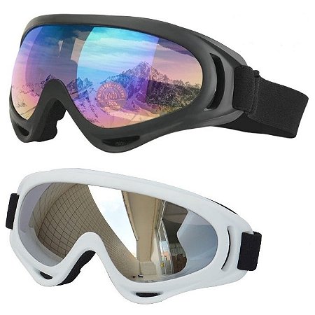 Kit 2 Óculos Esportivos Snowboard Kitesurf Motocross Uv400
