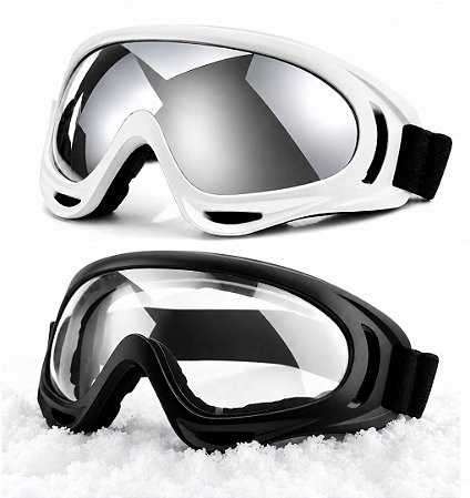 Kit 2 Óculos Esportivos Esqui Snowboard Kitesurf Moto Uv400