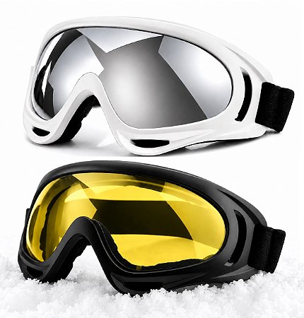 Kit 2 Óculos Snowboard Kitesurf Esqui Visão Noturna Uv400