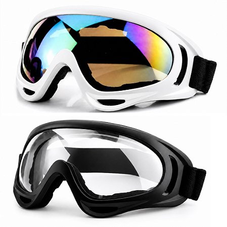 Kit 2 Óculos Neve Motocross Snowboard Esqui Kitesurf Uv400