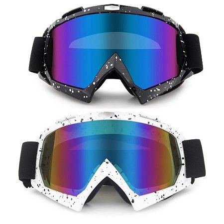 Kit 2 Óculos Espelhados Snowboard Kitesurf Motocross Jet Ski
