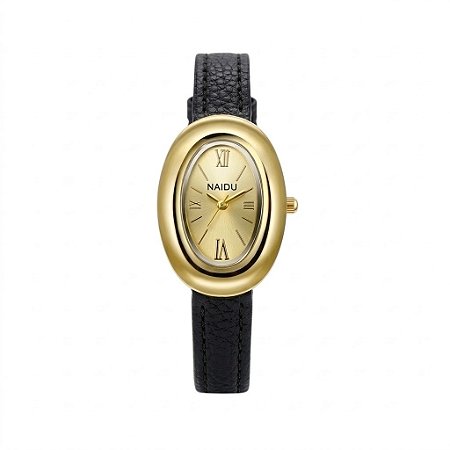 Relógio Feminino Dourado Pequeno Elegante Analógico Vintage
