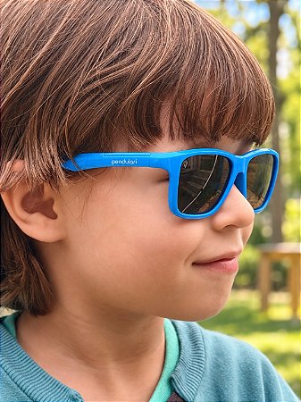 Óculos de Sol Infantil Pendulari Kids Azul Polarizado Flexível Proteção UV400