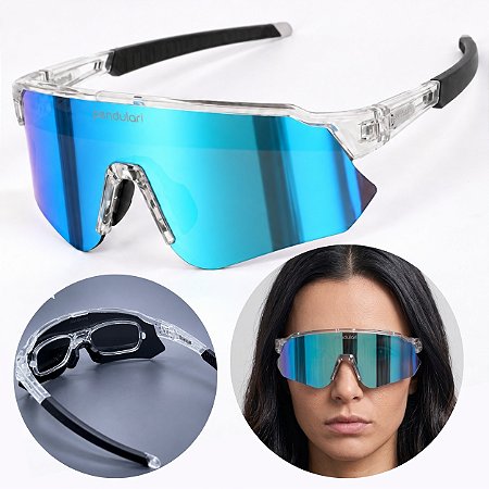 Óculos De Sol Pendulari Ultra Corrida Bike Beach + Clip Grau