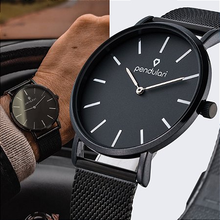 Relógio Masculino Pendulari Titan Full Black Casual Social