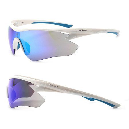 Óculos de Sol Pendulari Flash Armação Branca Lente Azul UV