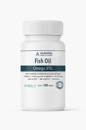 FISH OIL OMEGA 3 1000mg TG MEG-3® - 100 CAPS - ALAVITAL