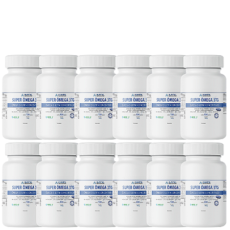 COMBO 20% OFF - 12 UNIDADES SUPER OMEGA 3 TG - MEG-3® 100 CAPS ALAVITAL