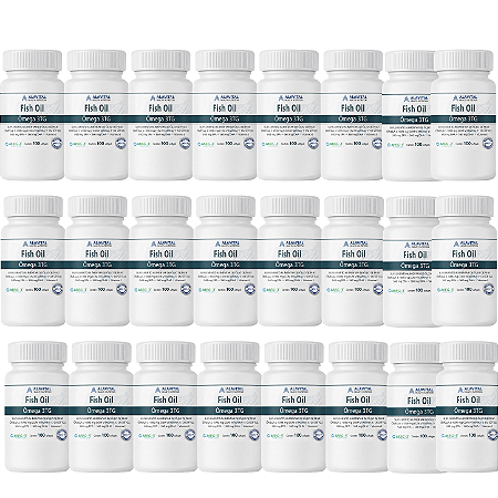 COMBO 40% OFF - 24 UNIDADES FISH OIL OMEGA 3 1000mg TG MEG-3® - 100 CAPS - ALAVITAL