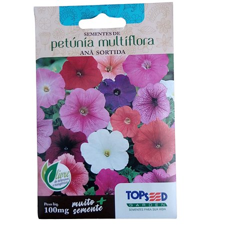 Semente de Petúnia Multiflora Anã Sortida - Topseed
