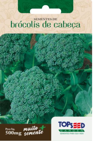 120 Sementes de Brócolis de Cabeça - 500mg