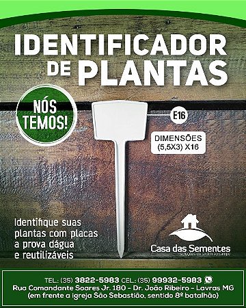 IDENTIFICADOR DE PLANTAS E16 (UNIDADE)