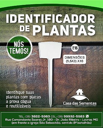 Identificador De Plantas 16cm (2000unidades) Etiqueta Plantas