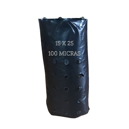 Saco Saquinho Plástico Para Mudas - 15 X 25 500 Un