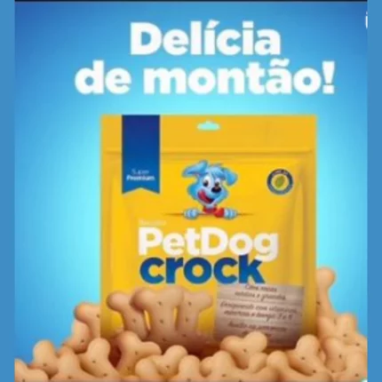 Biscoito PetDog Crock para Cães Adultos - 500g