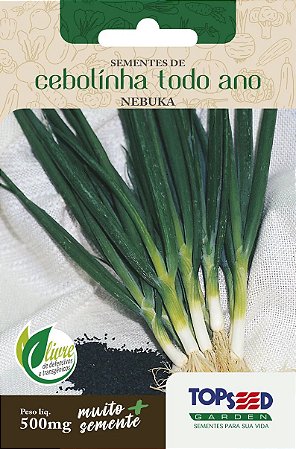 Semente de Cebolinha Todo Ano Nebuka - Envelope 500mg