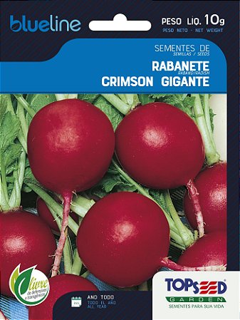 Semente de Rabanete Crimson Gigante - Evenlope 10g