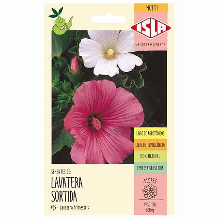 Semente de Flor Lavatera Sortida - Envelope 300mmg