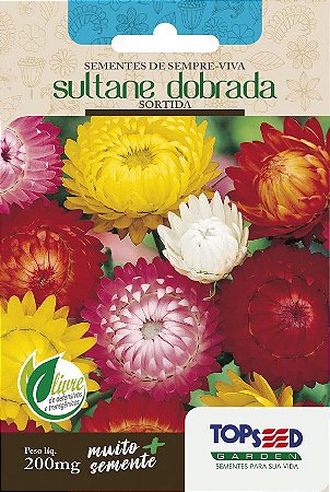 Semente de Flor Sempre-Viva Sultane Dobrada - Envelope 200mg