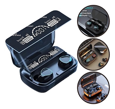 Fone De Ouvido Sem Fio Bluetooth M10 Touch Display LED