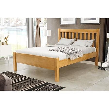 Cama de Casal Alice de Madeira Maciça 1,40