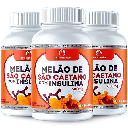 Melão de São Caetano Momordica Charantia Insulina Vegetal 500mg 300 Cápsulas