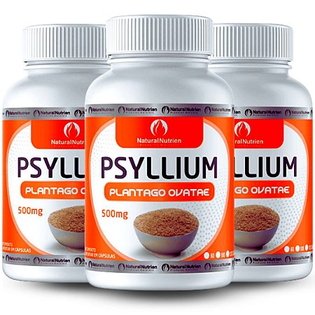 Psyllium Fibras Naturais Intestino 500mg 300 Cápsulas