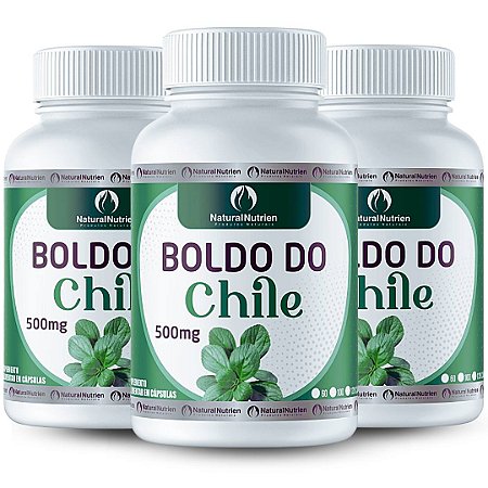 Boldo do Chile Extrato Seco 500mg 300 Cápsulas