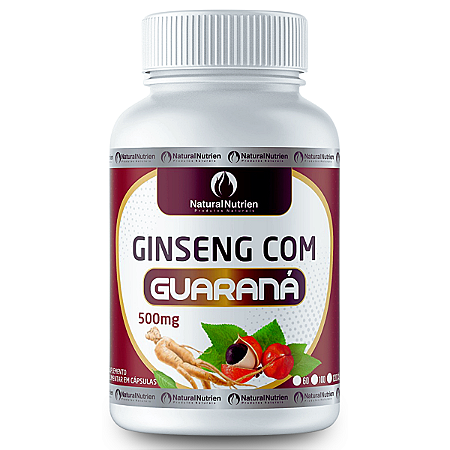 Suplemento Ginseng Guaraná 500mg 100 Cápsulas Foco e Vitalidade
