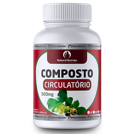 Composto Circulatório Circulção Cansaço 500mg 100 Cápsulas