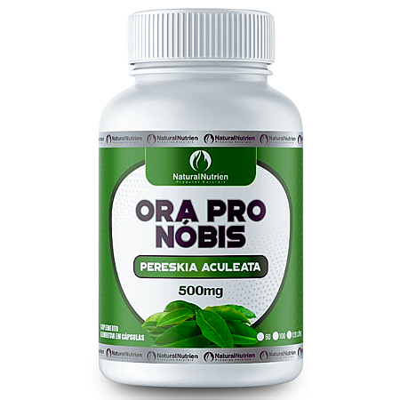 Ora Pro Nóbis Puro 500mg 100 Cápsulas Fonte de Ferro e Proteínas