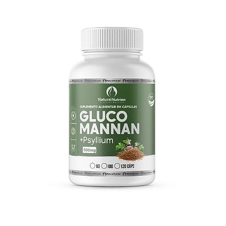 Glucomanan 500mg 100 Cápsulas Inibidor de Apetite Natural