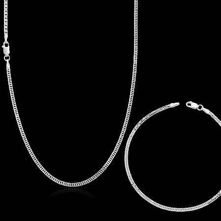 Conjunto Elo Duplo 2mm X 70cm