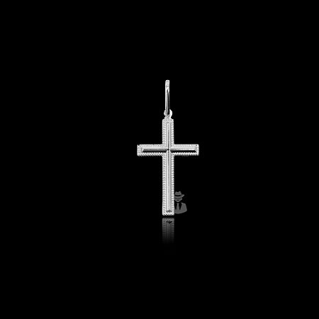 Pingente Crucifixo Liso com Detalhes